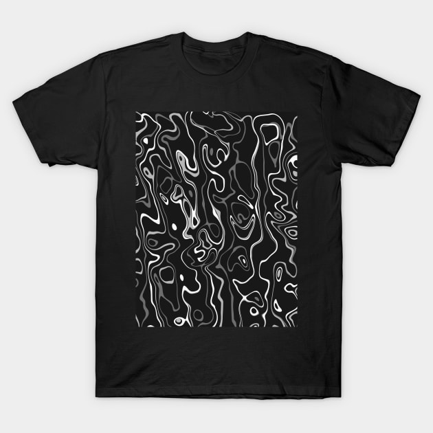 Black and white damascus abstract pattern Cool Design Art T Shirt TeePublic